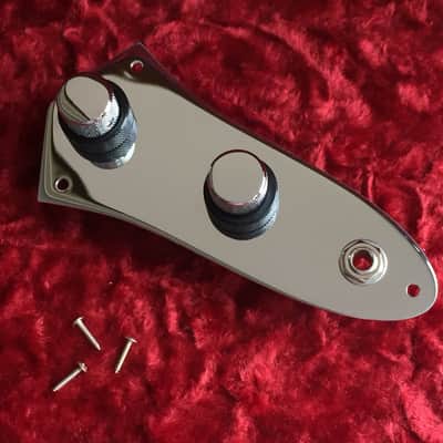 Prewired ‘62 Style Stacked Knobs Fender Jazz Bass Control Plate image 1