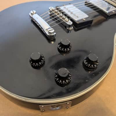 1970/80s Hondo II Single Cut LP Electric Guitar Black image 5
