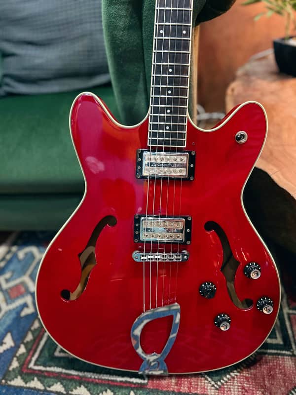 1999 DeArmond by Guild Starfire Custom in Cherry Red w/ Hardcase image 1