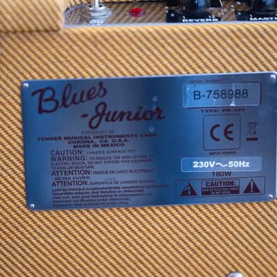 Fender Blues Junior Valve Amp Combo - Tweed image 13