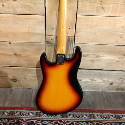 DIA Matsumoko Long Scale Bass Guitar 1970s Sunburst image 4