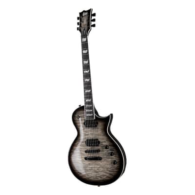 ESP LTD EC-1000T CTM 6-String Right-Handed Electric Guitar with Quilted Maple Top, 3Pc Mahogany Neck, and Macassar Ebony Fingerboard (Charcoal Burst) image 3