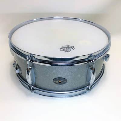 Vintage Del-Rey Plywood Snare Drum '60s Silver Sparkle image 1