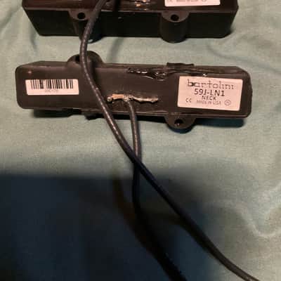 Bartolini 59J1-L/S 5-String J-Bass Split Coil Pickup Set 2010s - Black image 2