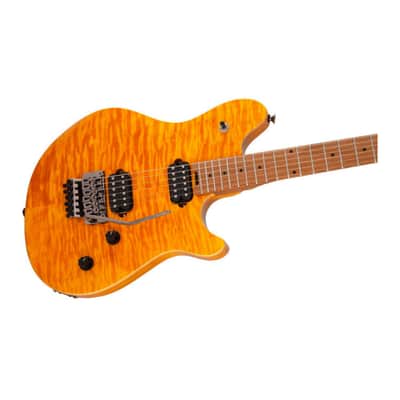 EVH Wolfgang Standard QM 6-String Electric Guitar with Basswood Body and Baked Maple Fingerboard (Right-Handed, Trans Amber) image 5