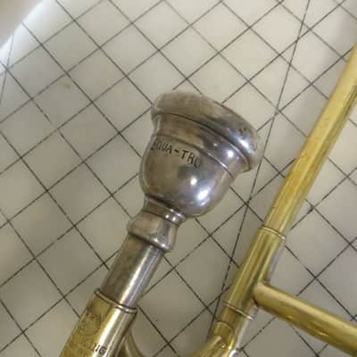 King, by H.N. White Demonstrator Medium Bore Low Pitch Trombone Late 1920s - Brass image 8