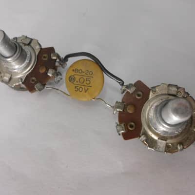 1966 Telecaster P Bass Jazz Precision 250K pots Cap & Treble Bleed Harness image 4