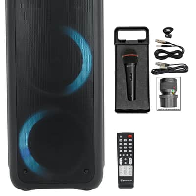 Rockville ROCK PARTY Dual 6.5" Wireless Rechargeable Karaoke Machine System+Mic image 1