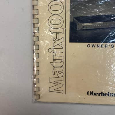 OBERHEIM MATRIX-1000 OWNERS MANUAL Synthesizer Module book (free Shipping) image 5