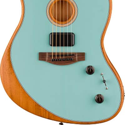 Fender Acoustasonic Player Jazzmaster Acoustic Electric Guitar. Rosewood Fingerboard, Ice Blue image 2