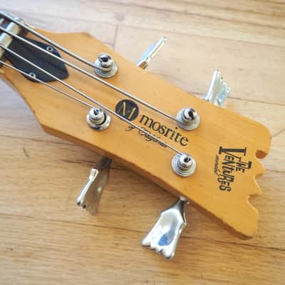 1966 Mosrite Ventures Model Bass Vintage Mark I Ink Blue 100% Original w/ohsc image 4