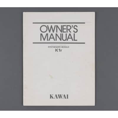 Kawai K1r Owner's Manual