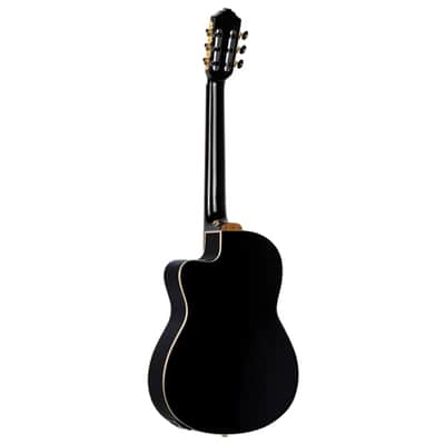 Ortega Performer Series Full Size Guitar Solid Spruce/ Sapele Black - RCE138-T4BK image 8