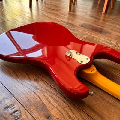 1990s Mosrite The Ventures Vibramute '65 Reissue Electric Guitar Red MIJ Kurokomo Japan image 14