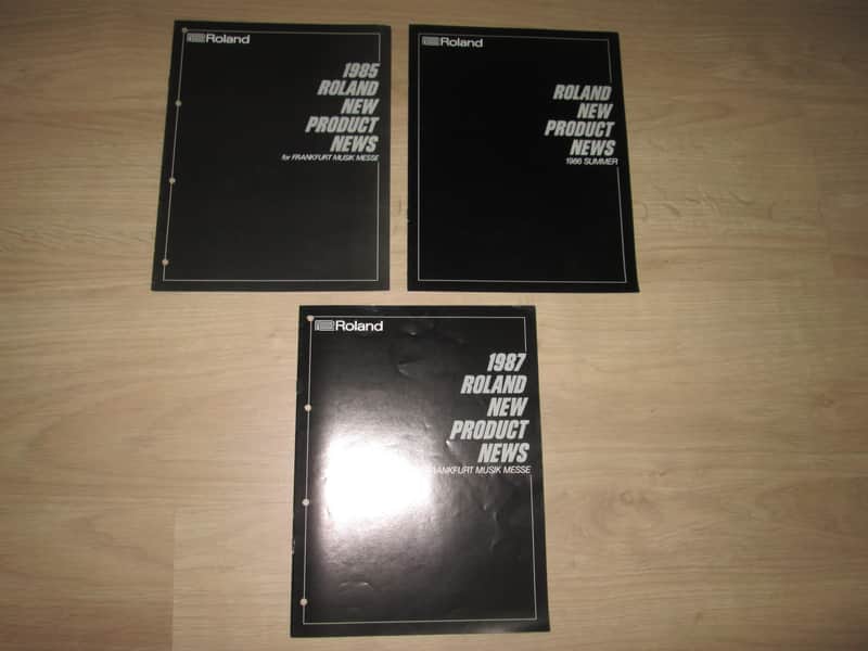 Roland collection Vintage New Product News Catalogs (1985/1986/1987) - Synthesizer Brochure/Catalog - Rare image 1