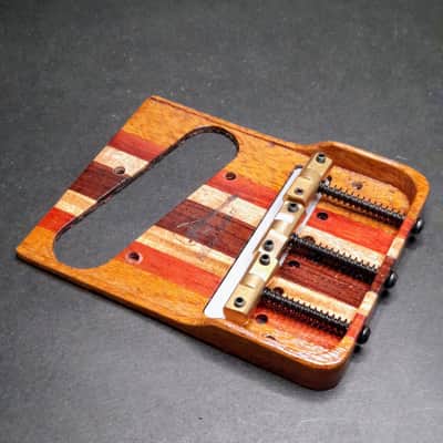Hillbilly Guitars Custom Exotic Wood American Deluxe Telecaster Bridge w Brass Comp Saddles image 1
