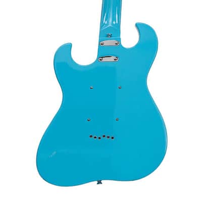 Silvertone 1449 Series Double Cut Guitar - Light Blue image 7