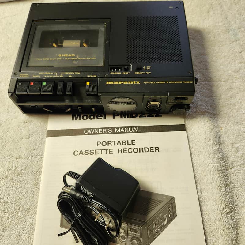 Super Clean Rebuilt Marantz PMD222 Full & 1/2 Speed Cassette Recorder image 1
