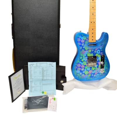 2022 Fender Vintage Custom '68 Telecaster NOS Electric Guitar, Maple Fingerboard, Blue Flower w/ Case image 1