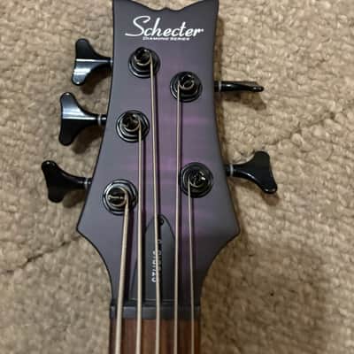 Schecter Stiletto Studio-5 Active 5-String Bass 2010s - See-Thru Black Satin image 1