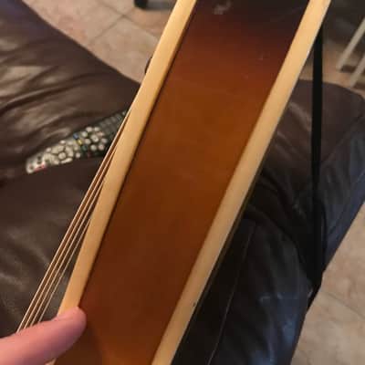 Vintage Ventura  Semi-hollow body bass guitar 335 copy 60’s-70’s Sunburst image 14