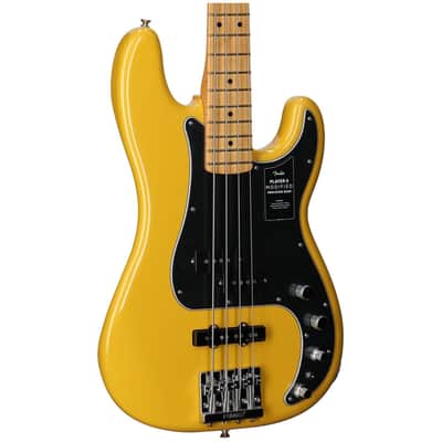 Fender Player II Modified Active Precision Electric Bass, Maple Fingerboard (with Gig Bag), Sun Yellow