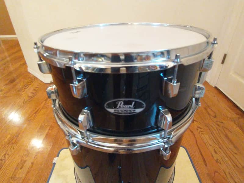 Pearl Roadshow extra deep 14 x 6.5 inch snare drum gloss black excellent condition image 1
