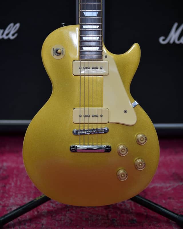 Aria Pro II Gold Top Les Paul p90s '56 Reissue, late 90's image 1