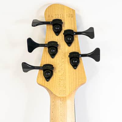 Swan Alpha 5-String Fretless Bass Iridescent Purple/Green w/ Finger Ramp, Brass Nut, 18v Preamp image 12