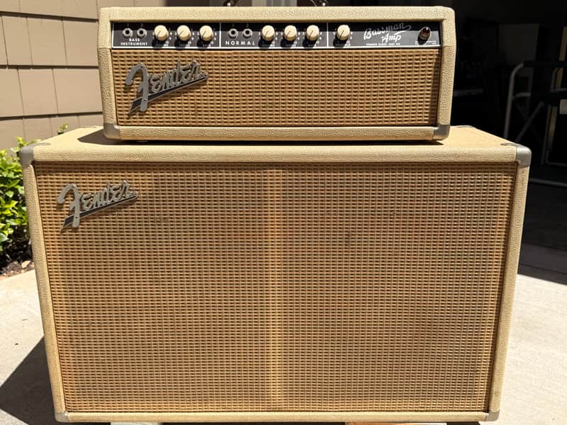 1962 Fender Bassman 50W Blonde Piggyback Amp & Cab image 1