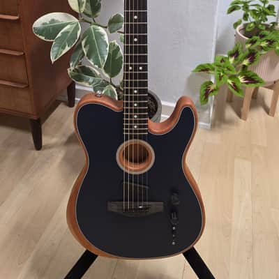 Fender American Acoustasonic Telecaster BRAND NEW Steel Blue Mahogany Body Spruce Top Semi-Hollow Body USA Fishman Piezo Noiseless Pickup Acoustic-Electric Guitar image 6