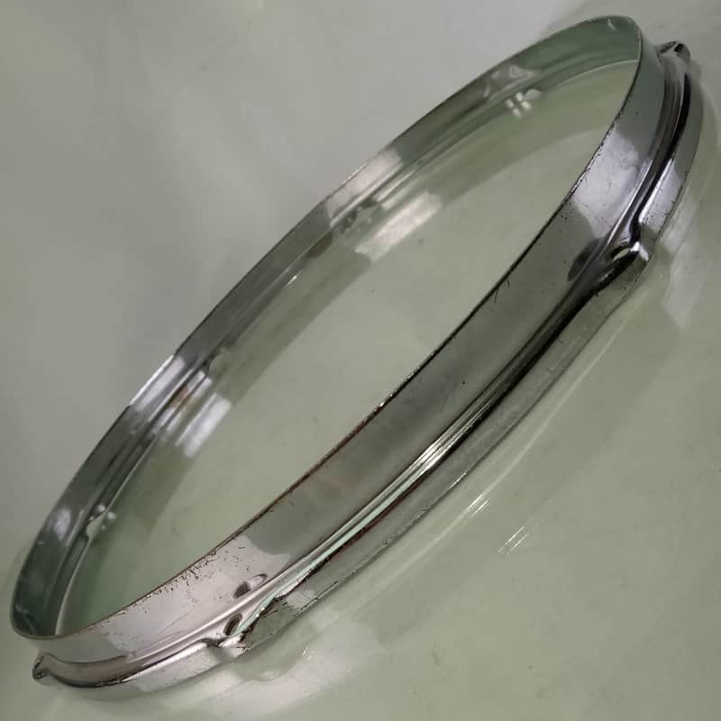 Leedy 15"Double-Flange Chrome-Brass Snare/Tom Drum Batter Rim/Hoop Stick-Chopper image 1