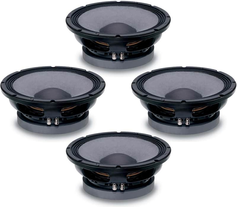 4x 18 Sound 12LW1400 12" Subwoofer 1400W, 4" Voice Coil, Weather Protected Cone image 1