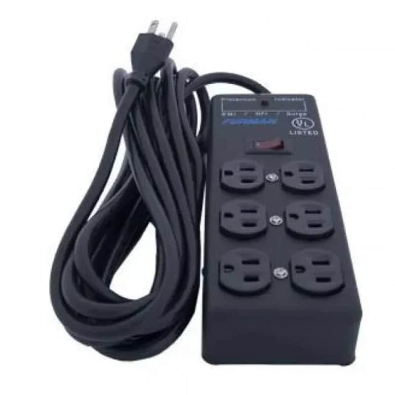 Furman SS-6B 6 outlet AC Surge Strip 2X3 Block w/ Voltage Shutdown 15' Cord image 1