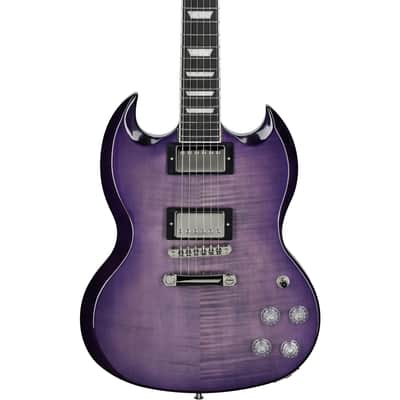 Epiphone SG Modern Figured Electric Guitar, Purple Burst, (with Gig Bag) image 7