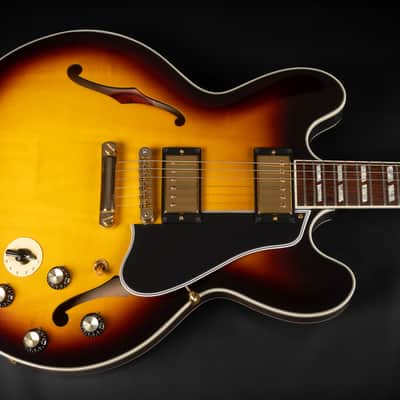 2009 Gibson Memphis ES-345 Stereo Reissue - Vintage Sunburst | USA Semi-Hollow Classic '57 Humbuckers Varitone Switch | OHSC image 4