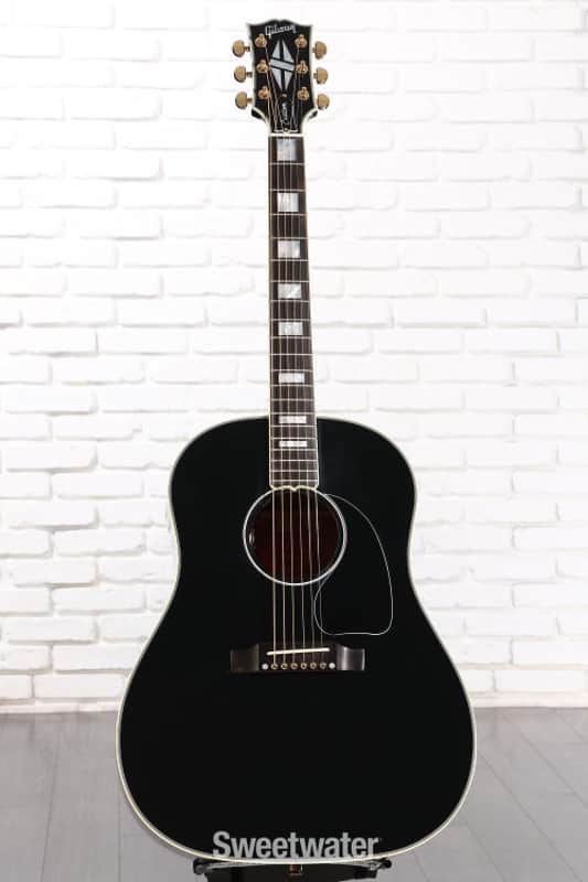 Gibson Acoustic J-45 Custom Acoustic-electric Guitar - Ebony (J45CustEbd1) image 1