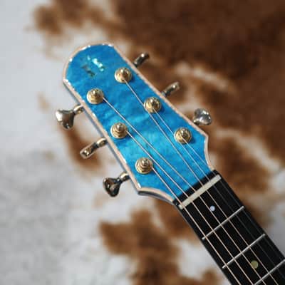 Natasha Sunny Baby 32" (Blue) - European Spruce and Flame Maple Acoustic Guitar 2024 - Gloss image 4