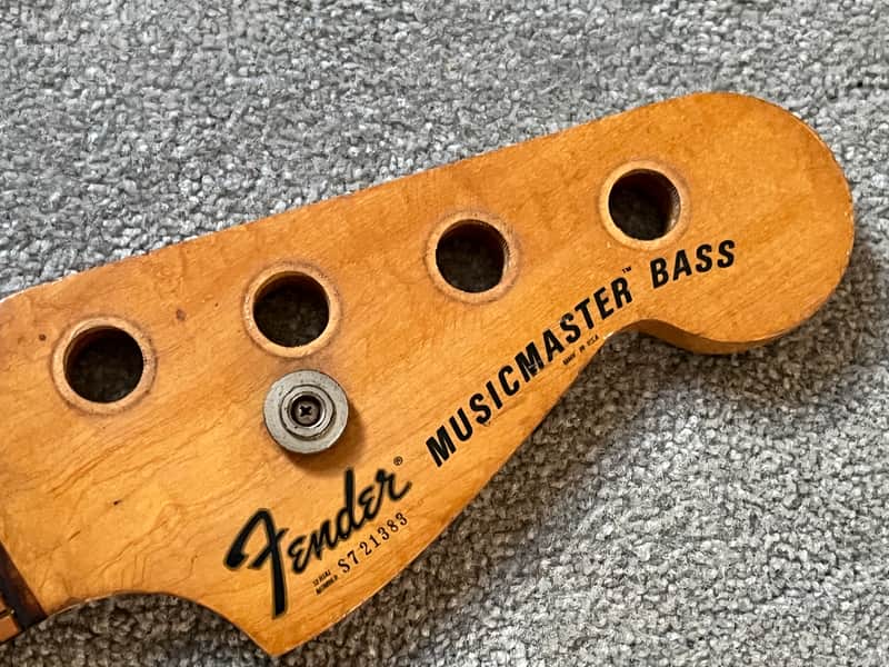 1976 1977 1978 Fender Musicmaster bass neck image 1