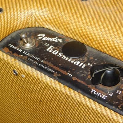 Vintage 1951 Fender Bassman Tweed 1x15 T.V. Front Panel 90% image 5