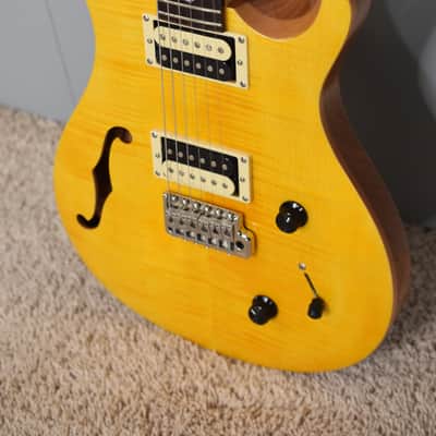 PRS SE Custom 22 Semi-Hollow - Santana Yellow - w/ gig bag image 3