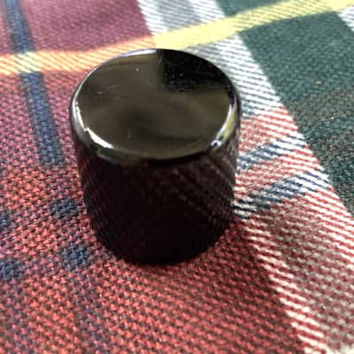 One Black Squier Telecaster Guitar Volume Tone Knob~ Flat Top Tele, Push-On image 1