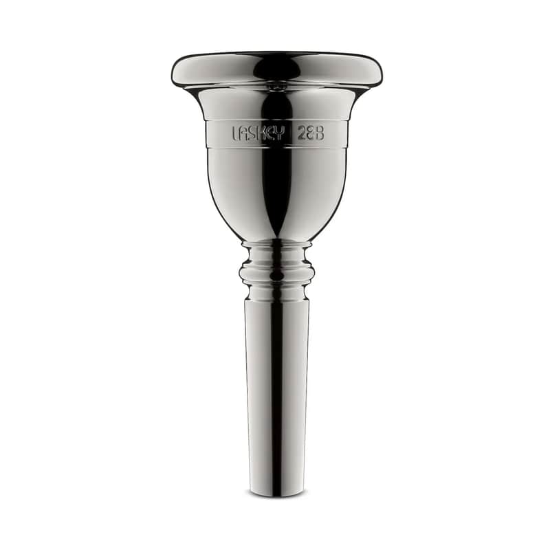 Laskey 28B Classic Tuba Mouthpiece - European Shank, Silver Plate image 1