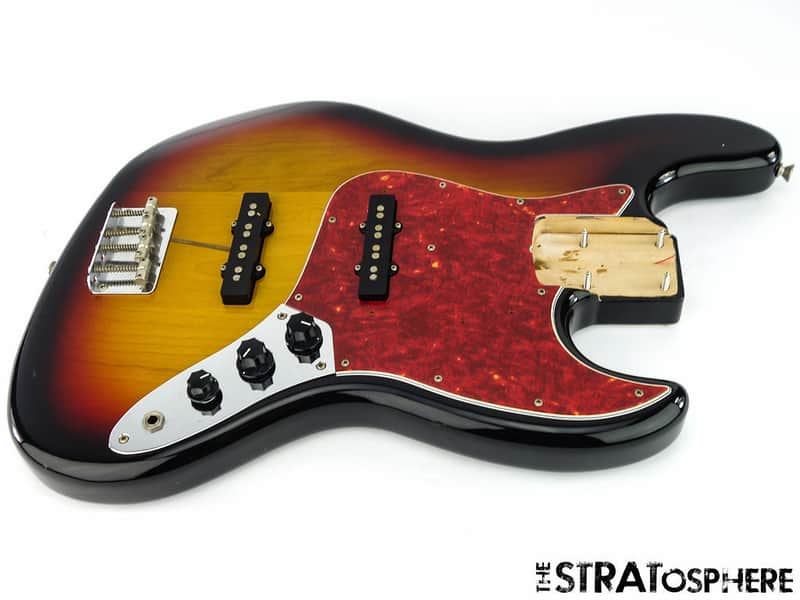 LOADED Vintage 62 RI Fender Jazz Bass BODY 1962 J Bass Guitar 3 Color Sunburst image 1