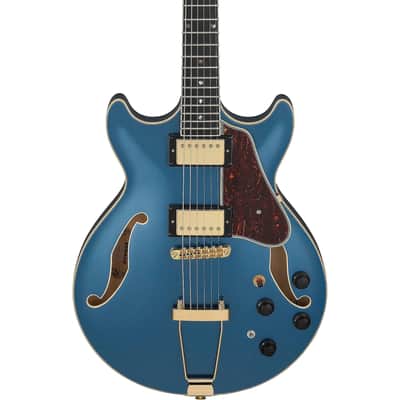 Ibanez Artcore Expressionist AMH90-PBM 6-String Hollow Body Electric Guitar with Macassar Ebony Fretboard, Right-Handed, Prussian Blue Metallic image 1