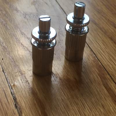 2 Epiphone NOS Relic Shiny Chrome Bridge Posts Gibson LP Custom Luthier Guitar image 2