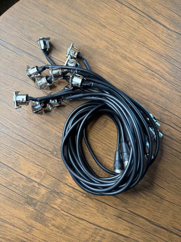 DIYTECH Cables 12 XLR Male to Female Passthrough Cables 2025 - Black / Silver image 1