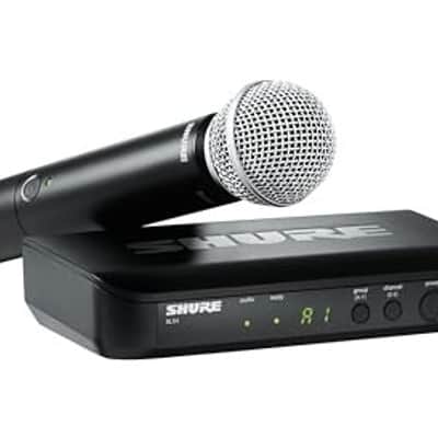 Shure BLX24/SM58 Wireless Microphone System - 14-Hour Battery Life, 300 ft Range, UHF | Includes SM58 Handheld Vocal Mic, Single Channel Receiver | H10 Band (BLX24/SM58-H10) image 1