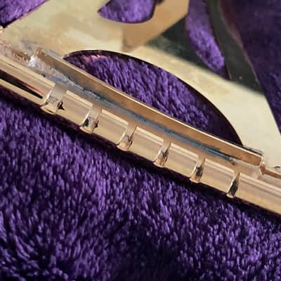 NOS-Gibson  Super 400 Exclusive Tailpiece  & Authentic Truss Rod Cover COMBO Late 80’s - Engraved Solid Brass with Super 400 semi-polished bound Truss Rod Cover. image 6