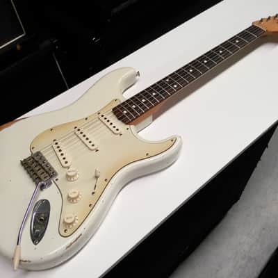 2009 FENDER Road Worn 60's STRATOCASTER Electric GUITAR w/ OBAG Olympic White MIM Strat image 1